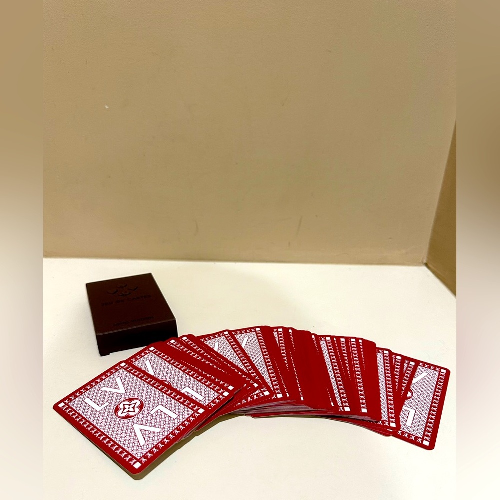 Louis Vuitton Red Playing Cards